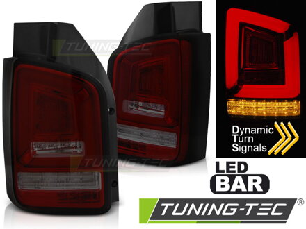 Zadné svetlá VW T5 10-15 Twin Door Red Smoke Dynamic LED Zadné svetlá VW T5 10-15 Twin Door Red Smoke Dynamic LED