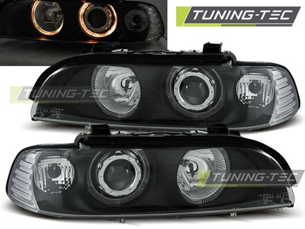 Predné svetlá BMW E39 Čierne Angel Eyes H7/H7 Predné svetlá BMW E39 Čierne Angel Eyes H7/H7