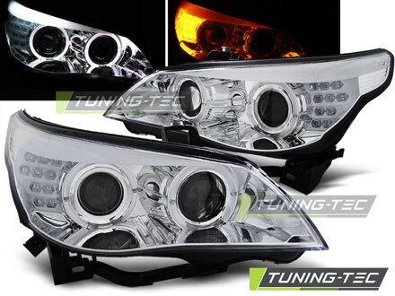 Predné svetlá BMW E60 E61 03-07 Chrome LED Predné svetlá BMW E60 E61 03-07 Chrome LED