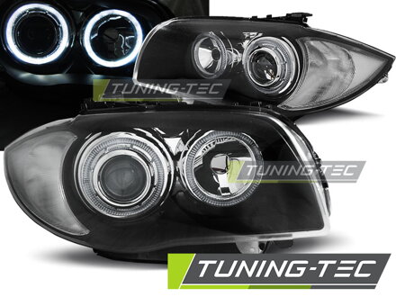 Predné svetlá BMW 1 E81/E87 Black Angel Eyes Predné svetlá BMW 1 E81/E87 Black Angel Eyes