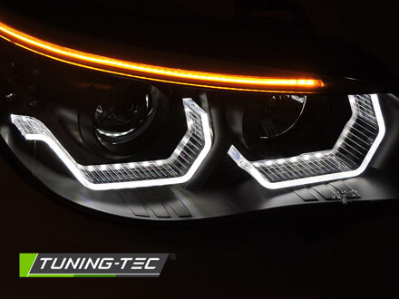 Predné svetlá BMW E60 E61 03-07 3D Angel Eyes Black Predné svetlá BMW E60 E61 03-07 3D Angel Eyes Black