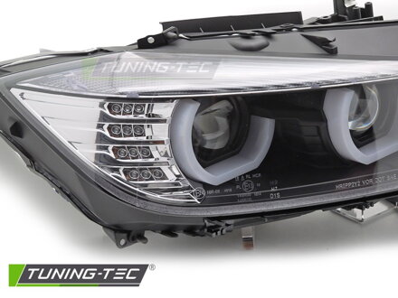 Predné svetlá BMW F30 F31 11-15 U-Type Black Xenon