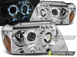 Predné Angel Eyes svetlá Jeep Grand Cherokee WJ Chrome Predné Angel Eyes svetlá Jeep Grand Cherokee WJ Chrome
