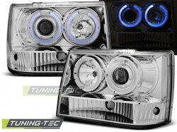 Predné Angel Eyes svetlá Jeep Grand Cherokee 93-98 Chrome Predné Angel Eyes svetlá Jeep Grand Cherokee 93-98 Chrome