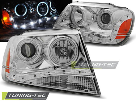 Predné svetlá Jeep Grand Cherokee 99-05 DE Chrome Predné svetlá Jeep Grand Cherokee 99-05 DE Chrome