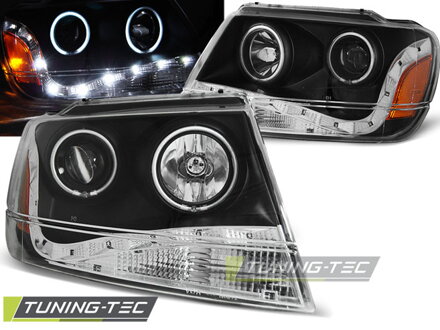 Predné svetlá Jeep Grand Cherokee 99-05 DE Black Predné svetlá Jeep Grand Cherokee 99-05 DE Black