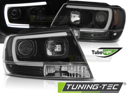 Predné svetlá Jeep Grand Cherokee WJ 99-05 Tubelight Black Predné svetlá Jeep Grand Cherokee WJ 99-05 Tubelight Black