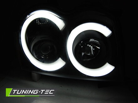 Predné Tubelight svetlá Jeep Grand Cherokee 05-08 Black
