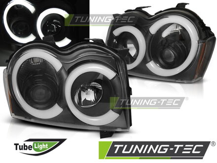 Predné Tubelight svetlá Jeep Grand Cherokee 05-08 Black