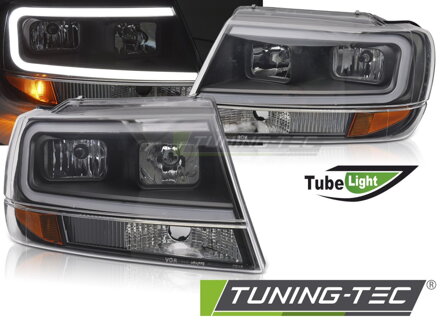 Predné svetlá Jeep Grand Cherokee 99-05 Tube Light Black Predné svetlá Jeep Grand Cherokee 99-05 Tube Light Black