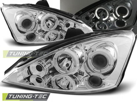 Predné svetlá Ford Focus 01-04 Chrome Angel Eyes Predné svetlá Ford Focus 01-04 Chrome Angel Eyes