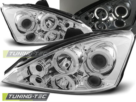 Predné svetlá Ford Focus 98-01 Chrome Angel Eyes Predné svetlá Ford Focus 98-01 Chrome Angel Eyes