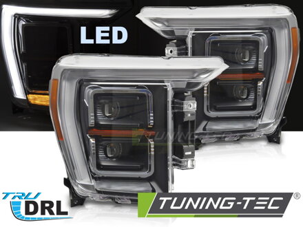 Predné Full LED svetlá Ford F150 MK14 20-23 Black DRL