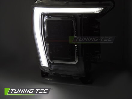 Predné Full LED svetlá Ford F150 MK14 20-23 Black DRL