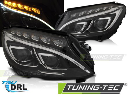 Predné svetlá Mercedes C W205 14-18 True DRL Black Predné svetlá Mercedes C W205 14-18 True DRL Black