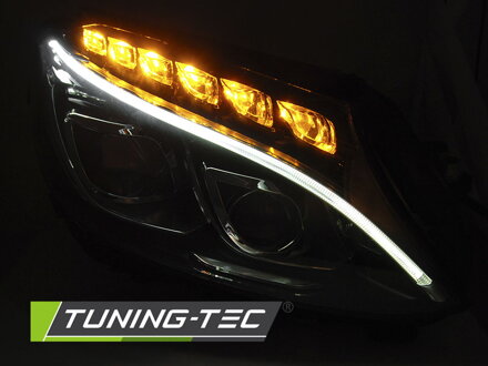 Predné svetlá Mercedes C W205 14-18 True DRL Black Predné svetlá Mercedes C W205 14-18 True DRL Black