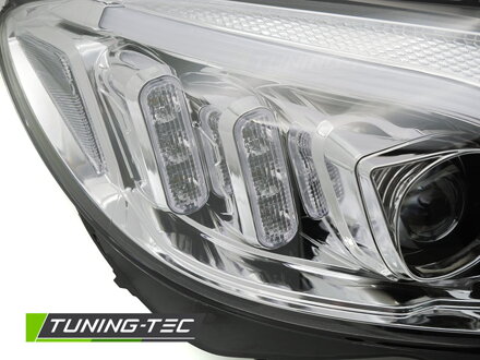 Predné svetlá Mercedes C W205 14-18 Tube LED Chrome Predné svetlá Mercedes C W205 14-18 Tube LED Chrome