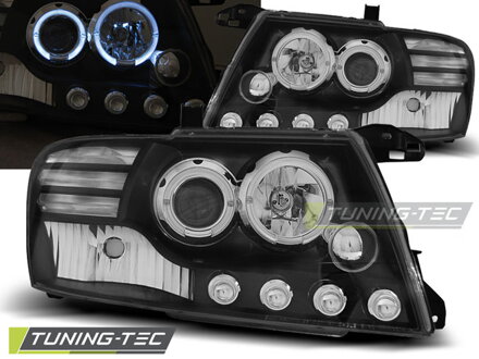 Predné svetlá Mitsubishi Pajero V60 01-06 Angel Eyes Black Predné svetlá Mitsubishi Pajero V60 01-06 Angel Eyes Black