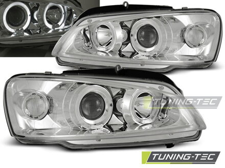 Predné svetlá PEUGEOT 106 96-03 Chrome Angel Eyes Predné svetlá PEUGEOT 106 96-03 Chrome Angel Eyes