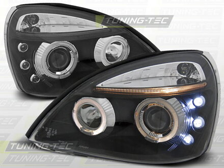 Predné svetlá Renault CLIO 01-05 Black Angel Eyes Predné svetlá Renault CLIO 01-05 Black Angel Eyes