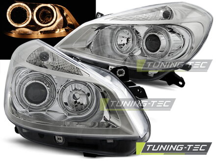Predné svetlá Renault Clio 3 05-09 Angel Eyes Chrome Predné svetlá Renault Clio 3 05-09 Angel Eyes Chrome