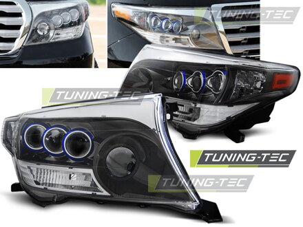 Predné svetlá Toyota Land Cruiser FJ200 07-12 Black-Chrome