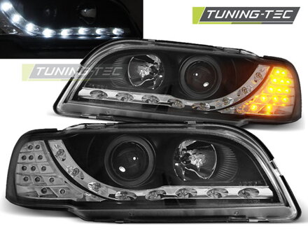 Predné svetlá Devil Eyes Volvo S40 / V40 Black - LED smerovky