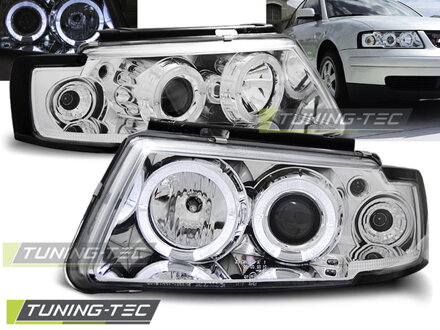 Predné svetlá VW Passat B5 Chrome Angel Eyes Predné svetlá VW Passat B5 Chrome Angel Eyes