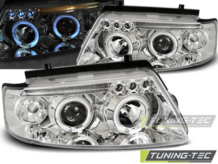 Predné svetlá Volkswagen Passat B5 Angel Eyes Chrome Predné svetlá Volkswagen Passat B5 Angel Eyes Chrome