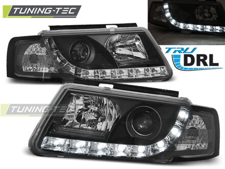 Predné svetlá VW Passat B5 3B Devil Eyes Black DRL Predné svetlá VW Passat B5 3B Devil Eyes Black DRL