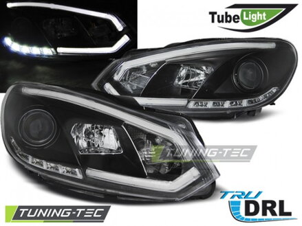 Predné svetlá na VW Golf 6 DRL Tube Light Black Predné svetlá na VW Golf 6 DRL Tube Light Black