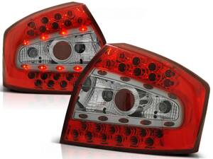 Zadné tuningové svetlá AUDI A4 Sedan 00-04 Red White Led Diody