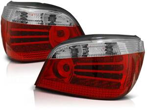 Zadné tuningové svetlá BMW E60 03-07 Clear Red Led Diody