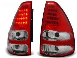 Zadné svetlá Toyota Land Cruiser 120 03-09 Red White Led