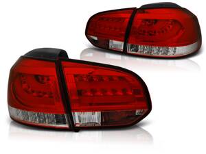 Zadné svetlá Volkswagen Golf 6 Red White Led Bar