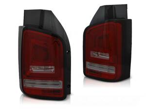 Zadné svetlá VW T6 Red Smoke Seq Led Bar Twin Door