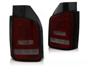 Zadné svetlá VW T5 10-15 Twin Door Red Smoke Dynamic LED