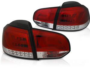 Zadné svetlá VW Golf 6 Red White LED Bar