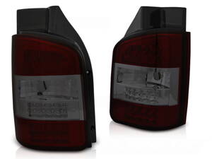 Zadné svetlá VW T5 10-15 Twin Door Red Smoke LED