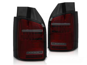 Zadné svetlá VW T5 03-09 Twin Door Red Smoke Full LED