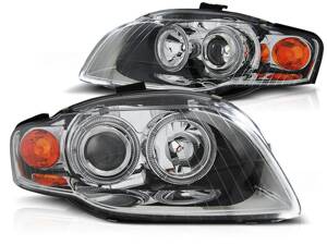Predné svetlá Audi A4 B7 04-08 Angel Eyes Chrome