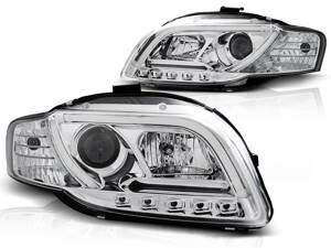 Predné svetlá Audi A4 B7 04-08 Led Tube Light Chrome