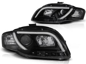 Predné svetlá Audi A4 B7 04-08 Led Tube Light Black