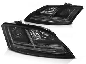 Predné svetlá Audi TT 8J 06-10 Black Led Seq