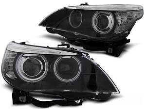 Predné Angel Eyes svetlá BMW E60 E61 CCFL Black Xenon