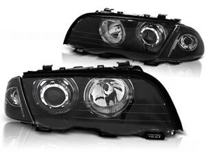 Predné Angel Eyes svetlá BMW E46 98-01 Black