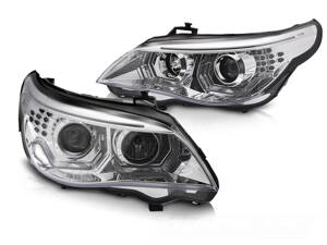 Predné svetlá BMW E60 E61 03-07 3D Angel Eyes Chrome