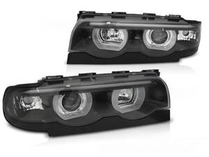 Predné svetlá BMW E38 94-01 Angel Eyes 3D Black