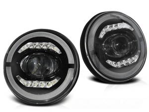 Predné svetlá Jeep Wrangler TJ LJ JK 96-18 Full LED Black