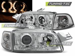 Predné svetlá Fiat Punto I 93-99 Angel Eyes Chrome